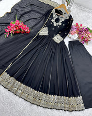 Beautiful Black Color Heavy Work Gown Beautiful Black Color Heavy Work Gown