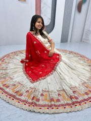 Beige Color Embroidery Work Lehenga Choli Beige Color Embroidery Work Lehenga Choli