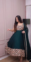 Stunning Sequence Work Green Color Gown Stunning Sequence Work Green Color Gown
