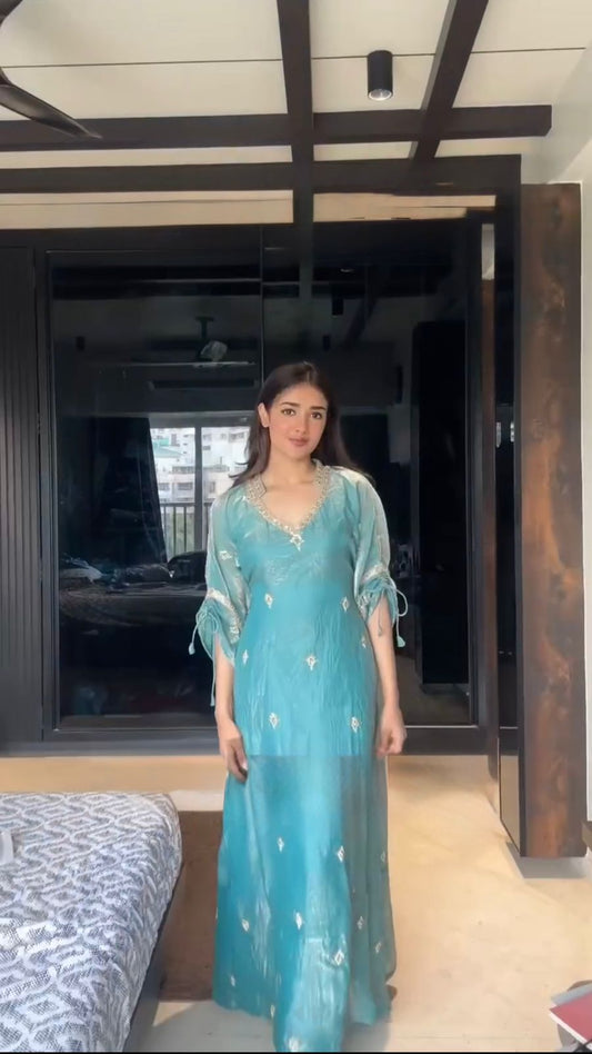 Stunning Sky Blue Color Salwar Suit