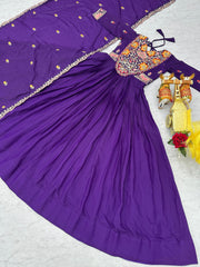 Wonderful Sequence Work Purple Color Gown Wonderful Sequence Work Purple Color Gown