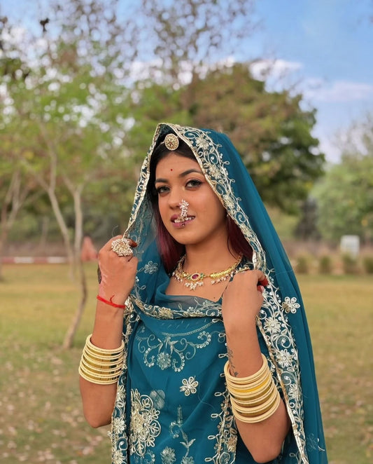 Traditional Wear Sequence Work Blue Color Lehenga Choli