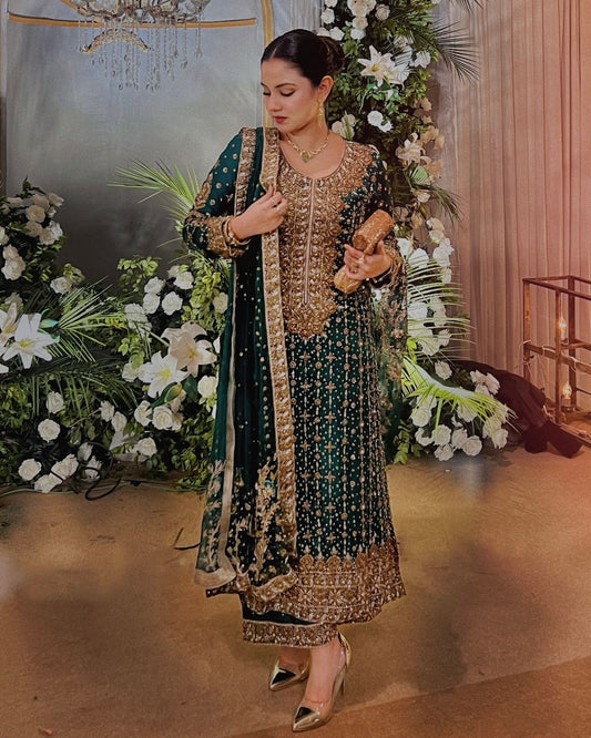 Imposing Green Color Jimmy Chu Salwar Suit