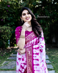 Presenting  Purple Color Zari Weaving Saree Presenting  Purple Color Zari Weaving Saree