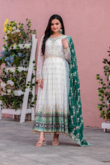 Preferable Georgette Teal Blue Color Gown With Wine dupatta Preferable Georgette Teal Blue Color Gown With Wine dupatta
