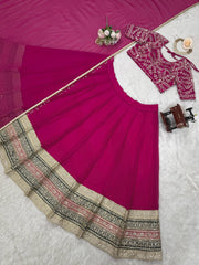 Thread with Sequence Work Pink Color Lehenga choli Thread with Sequence Work Pink Color Lehenga choli
