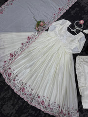 Presenting Sequence Work White Color Gown Presenting Sequence Work White Color Gown