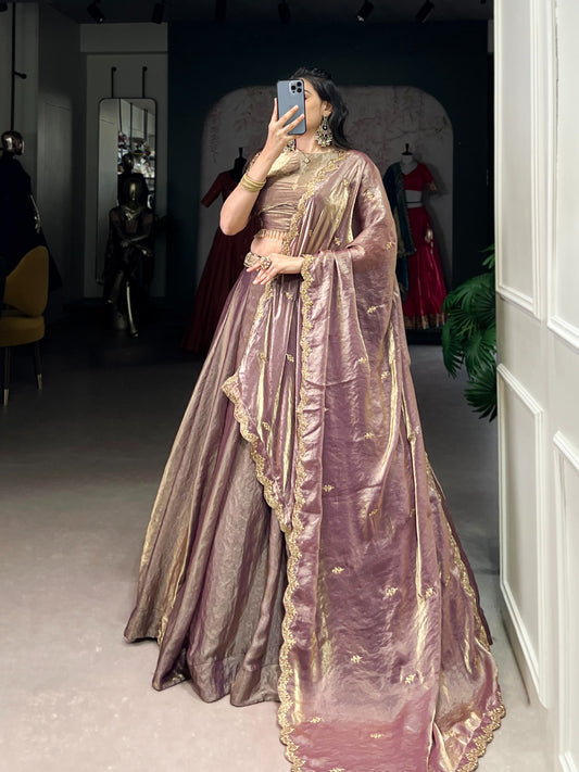 Lavender Color Sequence Work Attractive Lehenga Choli