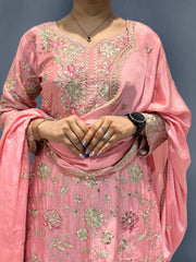 Wonderful Sequence Haldi Wear Pink Color Sharara Suit Wonderful Sequence Haldi Wear Pink Color Sharara Suit