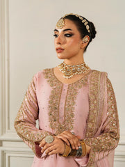 Innovative Pink Chinon Silk Sequence Work Palazzo Suit Innovative Pink Chinon Silk Sequence Work Palazzo Suit