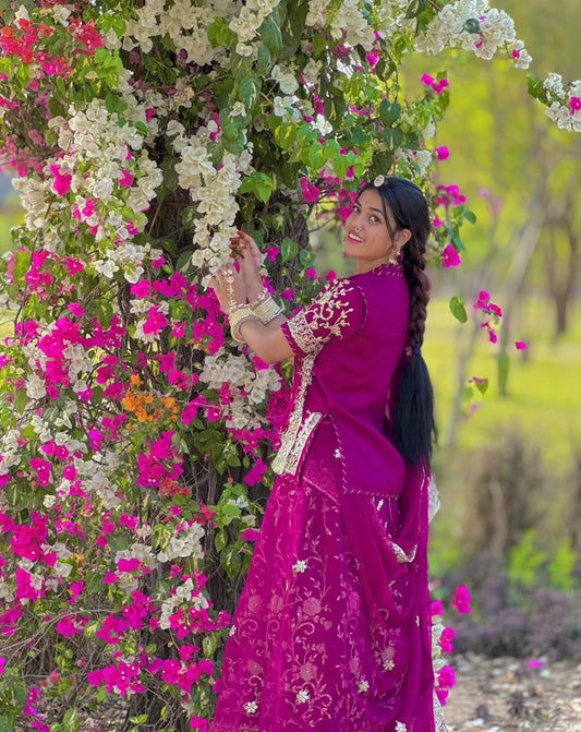 Traditional Wear Sequence Work Maroon Color Lehenga Choli