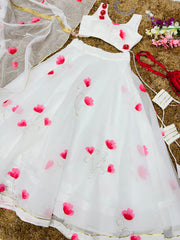 Embellished White Color Zari Work Lehenga Choli Embellished White Color Zari Work Lehenga Choli