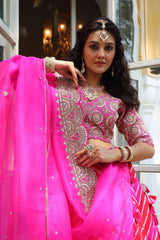 Trendy  Pink Color Silk Foil Work With Digital  Print  Lehenga Choli Trendy  Pink Color Silk Foil Work With Digital  Print  Lehenga Choli