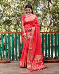 Stunning Red Color Patola Style Designer Saree Stunning Red Color Patola Style Designer Saree