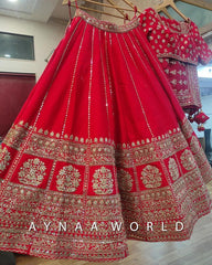 Designer Red Color Sequence Work Lehenga Choli Designer Red Color Sequence Work Lehenga Choli