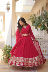 Outstanding  Sequins Embroidered Multi-Sequins work Pink .Color Gown Outstanding  Sequins Embroidered Multi-Sequins work Pink .Color Gown