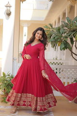 Outstanding  Sequins Embroidered Multi-Sequins work Pink .Color Gown Outstanding  Sequins Embroidered Multi-Sequins work Pink .Color Gown