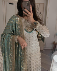 Delightful Sequence Embroidery Work Off White Color Anarkali Suit Delightful Sequence Embroidery Work Off White Color Anarkali Suit