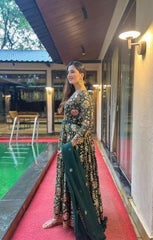 Luxuriant Sequence And Embroidery Work Green Color Anarkali Suit Luxuriant Sequence And Embroidery Work Green Color Anarkali Suit