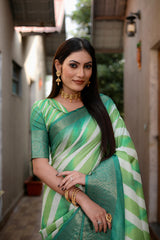 Glimmering  Soft Silk Sarees Green Color Saree Glimmering  Soft Silk Sarees Green Color Saree