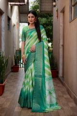 Glimmering  Soft Silk Sarees Green Color Saree Glimmering  Soft Silk Sarees Green Color Saree