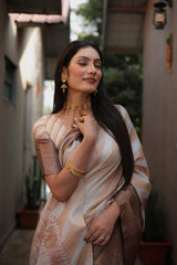 Glimmering  Soft Silk Sarees Brown  Color Saree Glimmering  Soft Silk Sarees Brown  Color Saree