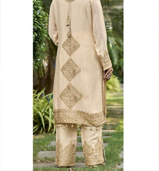 Captivating Sequins Work Cream Color Anarkali Suit Captivating Sequins Work Cream Color Anarkali Suit