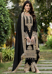 Captivating Sequins Work Black Color Anarkali Suit Captivating Sequins Work Black Color Anarkali Suit