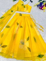Haldi Wear Digital Printed Yellow Color Lehenga Choli Haldi Wear Digital Printed Yellow Color Lehenga Choli