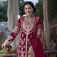 Demanding Embroidery Sequence Work Red Color Anarkali Suit Demanding Embroidery Sequence Work Red Color Anarkali Suit