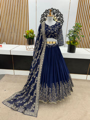 Captivating Black Color Heavy Embroidery Sequence Work Lehengha Choli Captivating Black Color Heavy Embroidery Sequence Work Lehengha Choli