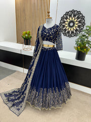 Captivating Black Color Heavy Embroidery Sequence Work Lehengha Choli Captivating Black Color Heavy Embroidery Sequence Work Lehengha Choli