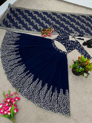 Captivating Black Color Heavy Embroidery Sequence Work Lehengha Choli Captivating Black Color Heavy Embroidery Sequence Work Lehengha Choli