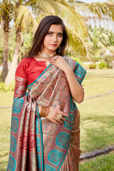 Embellished  Kanjivaram Soft Silk Red Color Saree Embellished  Kanjivaram Soft Silk Red Color Saree