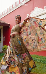 Classy Kalamkari Print Being Color Lehenga Choli Classy Kalamkari Print Being Color Lehenga Choli