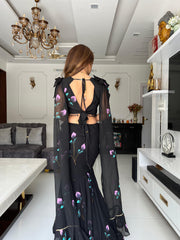 Fashionable Georgette Black Color Lehenga Choli Fashionable Georgette Black Color Lehenga Choli