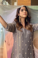 Delightful Sequence Work Grey Color Anrakali Suit Delightful Sequence Work Grey Color Anrakali Suit