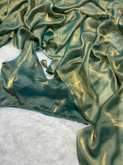 Captivating Green Color Fancy Tabby Silk Saree Captivating Green Color Fancy Tabby Silk Saree