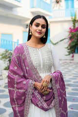 Outstanding Sequence Work Pink  Color Gown Outstanding Sequence Work Pink  Color Gown