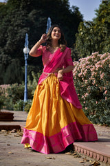 Embellished Zari Weaving Work Pink Color Lehenga Choli Embellished Zari Weaving Work Pink Color Lehenga Choli