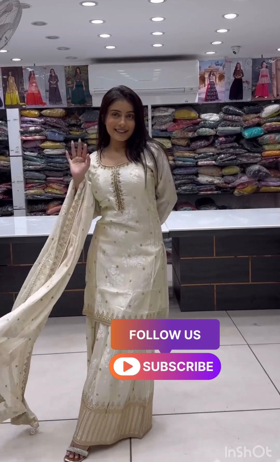 Ravishing Sequences Embroidery Work White Color Sharara Suit