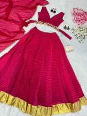 Party Wear Pink Color Printed Lehenga Choli Party Wear Pink Color Printed Lehenga Choli