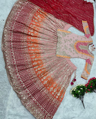 Mesmerizing Sequences Work Cram Color Lehenga Choli Mesmerizing Sequences Work Cram Color Lehenga Choli