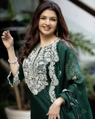 Designer Sequences Work Green Color Anarkali Suit Designer Sequences Work Green Color Anarkali Suit