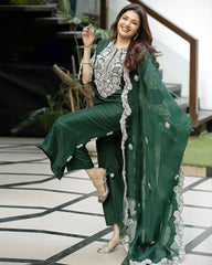 Designer Sequences Work Green Color Anarkali Suit Designer Sequences Work Green Color Anarkali Suit