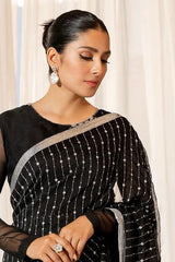 Mesmerizing Sequence Work Black Color Saree Mesmerizing Sequence Work Black Color Saree