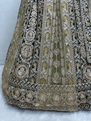 Wedding Wear Perrot Color Mirror Hand Work Lehenga Choli Wedding Wear Perrot Color Mirror Hand Work Lehenga Choli