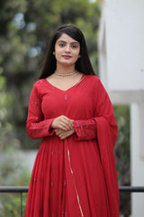 Maroon Color Georgette Sequence Work Anarkali Suit Maroon Color Georgette Sequence Work Anarkali Suit