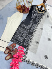 Peaceful Digital Print With Work Black Color Salwar Suit Peaceful Digital Print With Work Black Color Salwar Suit