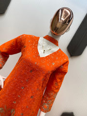 Beautiful Georgette Orange Color Sharara Suit Beautiful Georgette Orange Color Sharara Suit